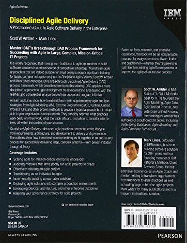 Disciplined Agile Delivery: A Practitioner's Guide to Agile Software Delivery in the Enterprise (IBM Press)
