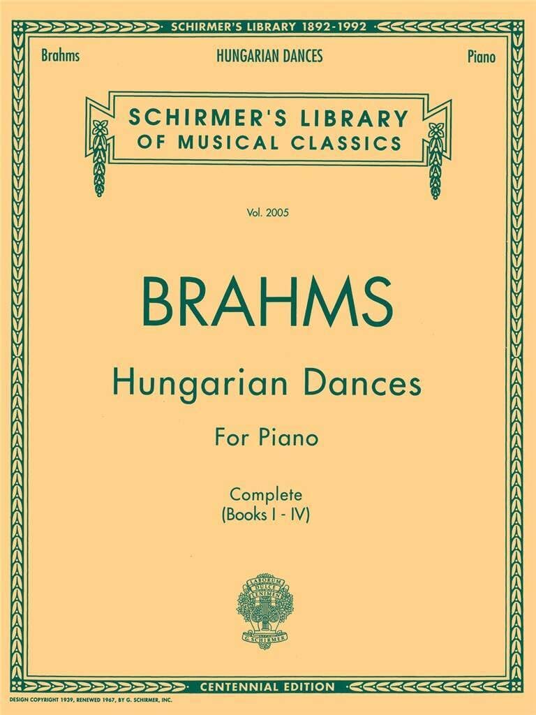 Hungarian Dances: Schirmer Library of Classics Volume 2005 Piano Solo (Schirmer's Library of Musical Classics)