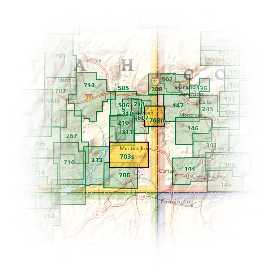 Manti-La Sal National Forest Map (National Geographic Trails Illustrated Map, 703)