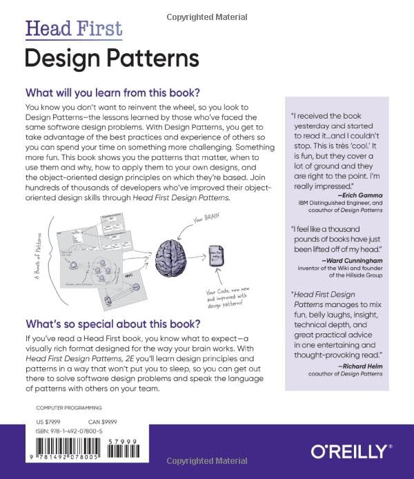 Head First Design Patterns: Building Extensible and Maintainable Object-Oriented Software 2nd Edition