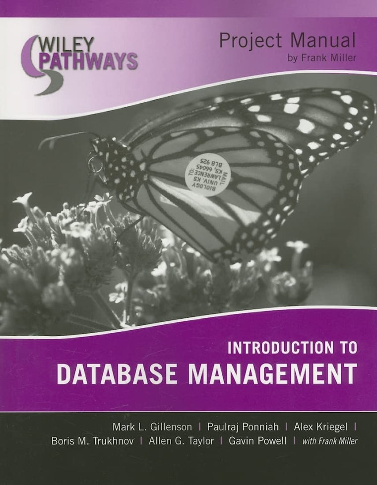 Wiley Pathways Introduction to Database Management, Project Manual