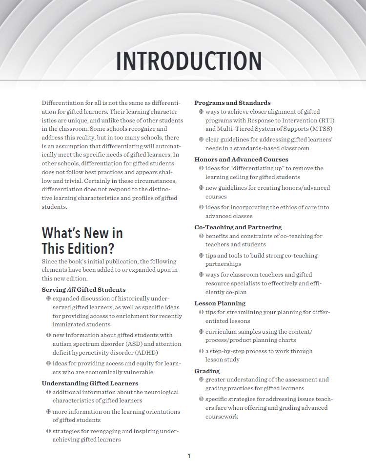 Differentiation for Gifted Learners: Going Beyond the Basics (Free Spirit Professional)