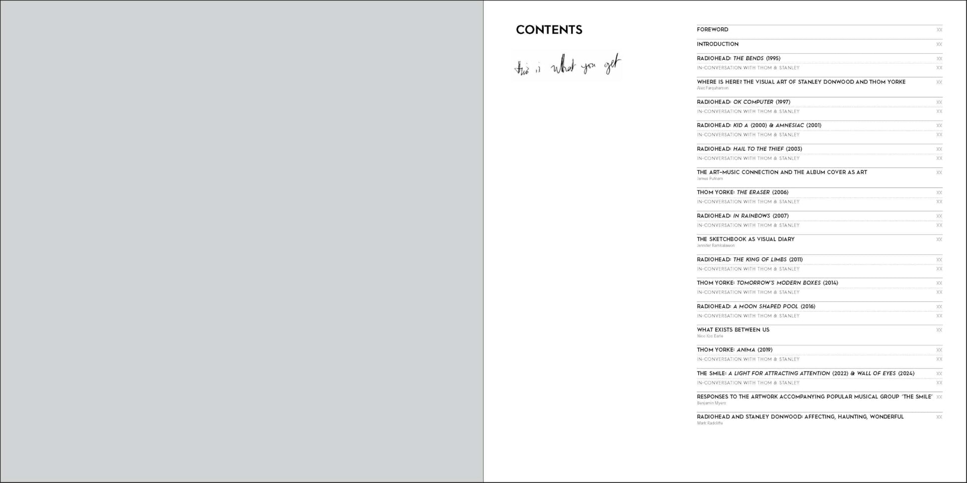 This Is What You Get: Stanley Donwood  Radiohead Thom Yorke