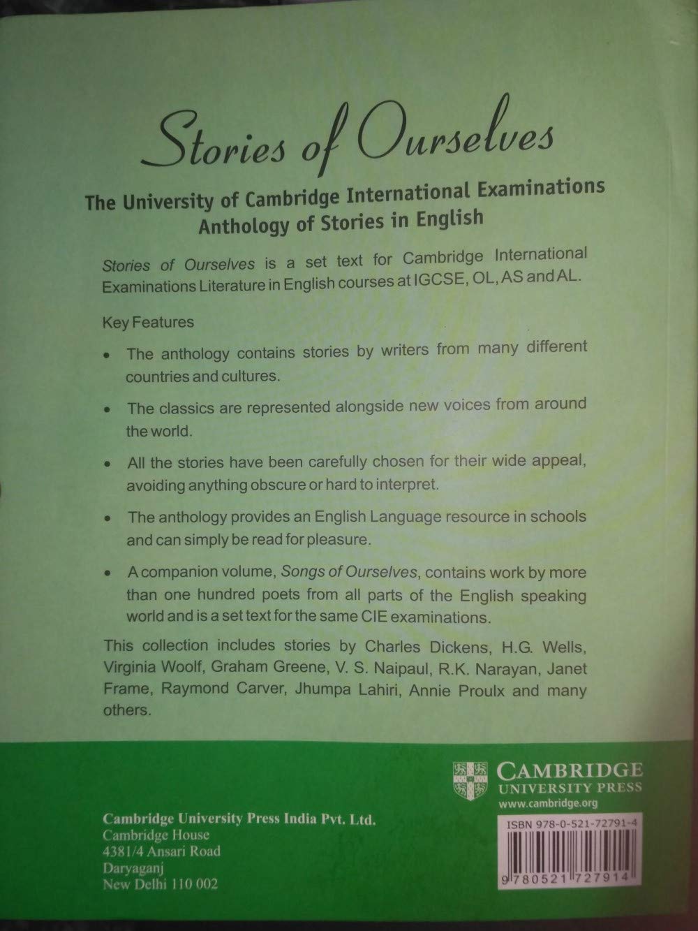 Stories of Ourselves: The University of Cambridge International Examinations Anthology of Stories in English (Cambridge International IGCSE)