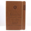Christian Art Gifts Tan Faux Leather Journal, Be Still and Know - Psalm 46:10, Flexcover Inspirational Notebook w/Elastic Closure 160 Lined Pages w/Scripture, 5.8 x 8.5 Inches