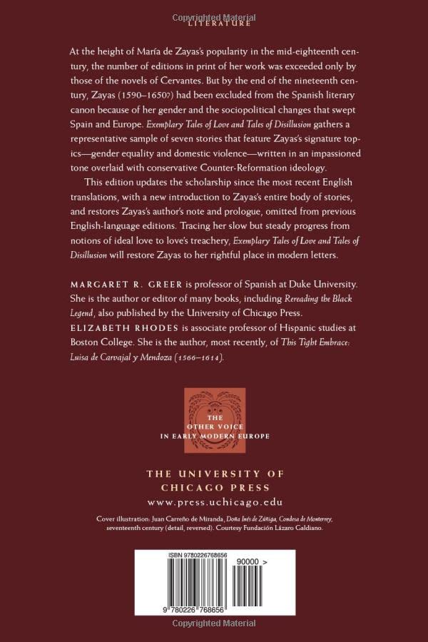 Exemplary Tales of Love and Tales of Disillusion (The Other Voice in Early Modern Europe)