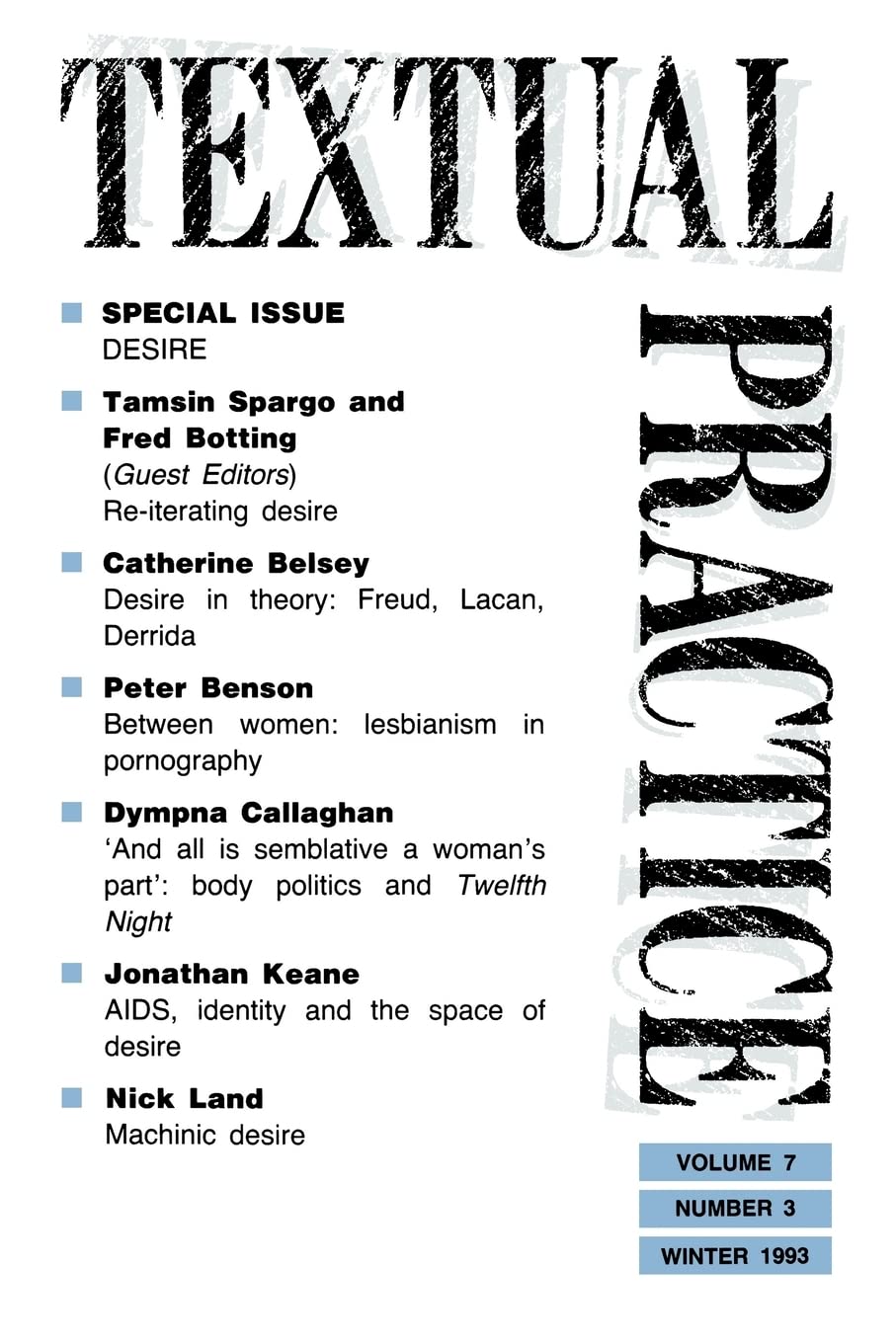 Textual Practice Volume 07 Issue 3