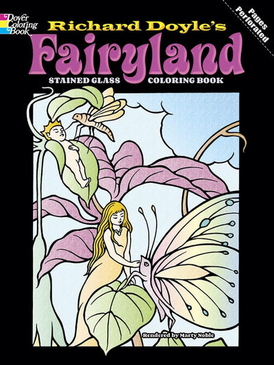 Fairyland Stained Glass Coloring Book (Dover Fantasy Coloring Books)