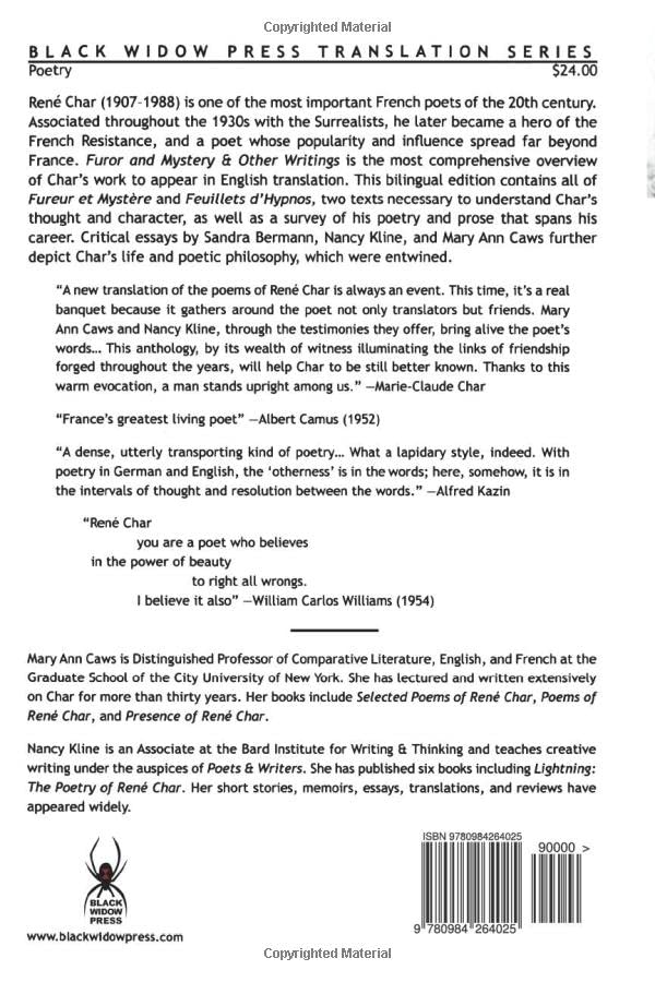 Furor & Mystery and Other Writings (Black Widow Press Translation) (English and French Edition)