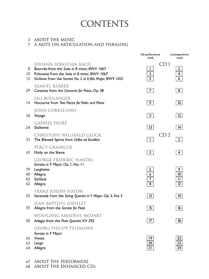 The Flute Collection - Intermediate Level  Flute Solo Sheet Music for Intermediate Players with Piano Accompaniment and Online Audio Access  ... Composers (The Schirmer Instrumental Library)