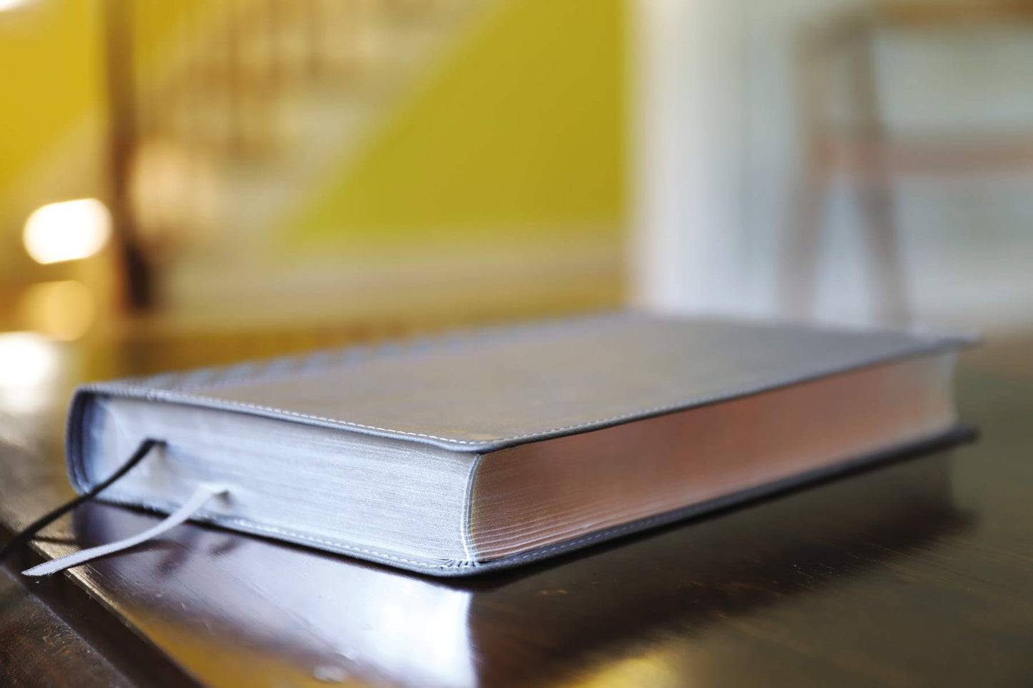 NIV, Thinline Reference Bible, Leathersoft, Gray, Red Letter