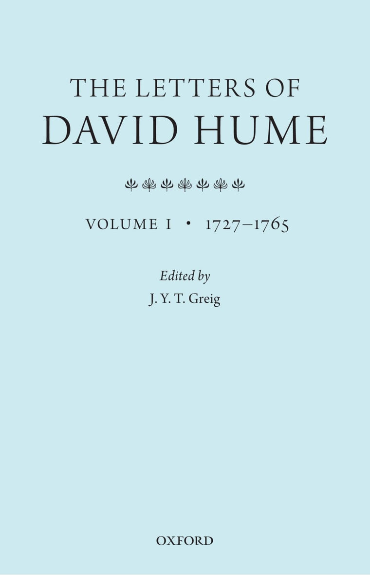 The Letters of David Hume: Volume 1