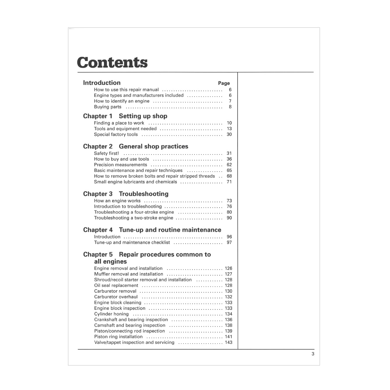 Small Engine Repair Haynes TECHBOOK for 5HP and Less