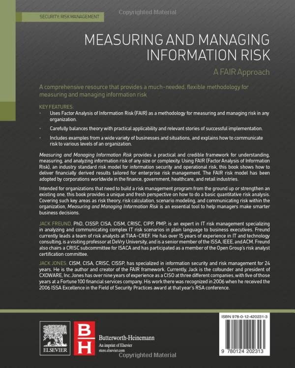 Measuring and Managing Information Risk: A FAIR Approach