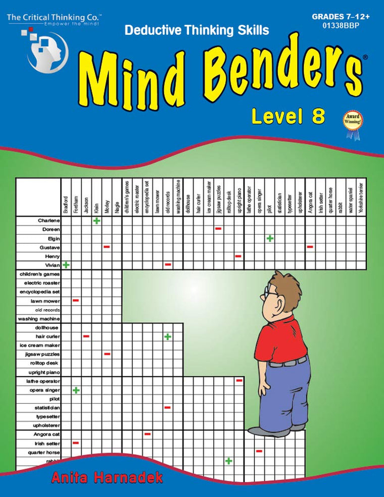 Mind Benders Book 8 Workbook - Deductive Thinking Skills Puzzles (Grades 7-12)