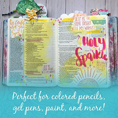Tyndale NLT Inspire Bible for Girls (Hardcover LeatherLike, Metallic Blue): Journaling and Coloring Bible for Kids - Over 500 Scripture Illustrations to Color - Creative Bible Journal
