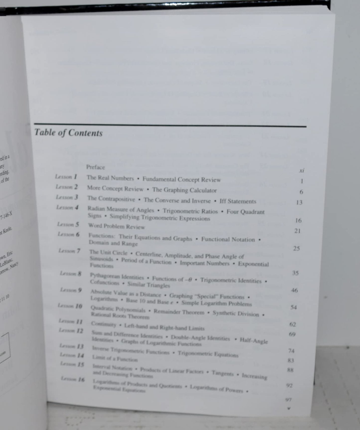 Calculus with Trigonometry and Analytic Geometry