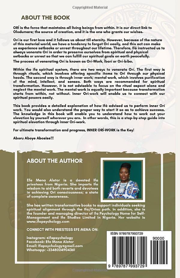 ORÍ PRACTICAL GUIDE FOR IFÁ DEVOTEES:: How To Perform INNER ORÍ-WORK to Elevate Yourself