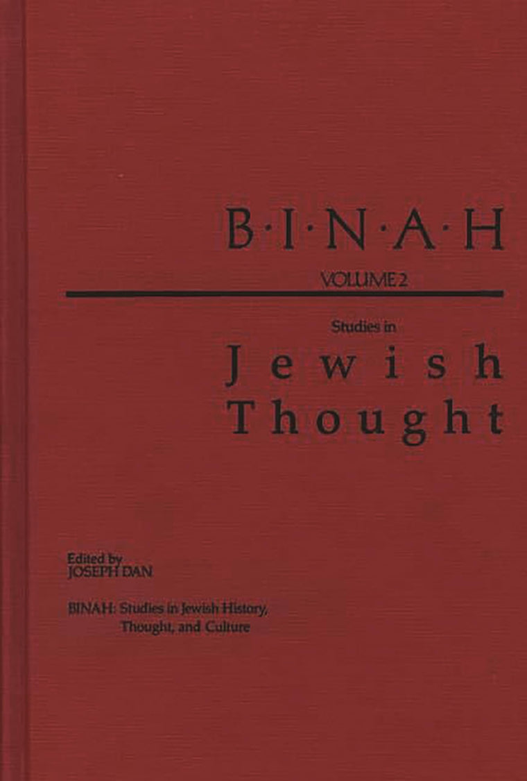 Binah: Volume II; Studies in Jewish Thought (Binah: Studies in Jewish History, Culture, and Thought)
