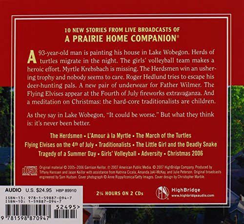 Never Better: Stories from Lake Wobegon — back cover
