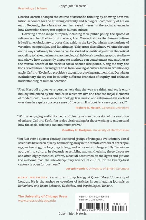 Cultural Evolution: How Darwinian Theory Can Explain Human Culture and Synthesize the Social Sciences