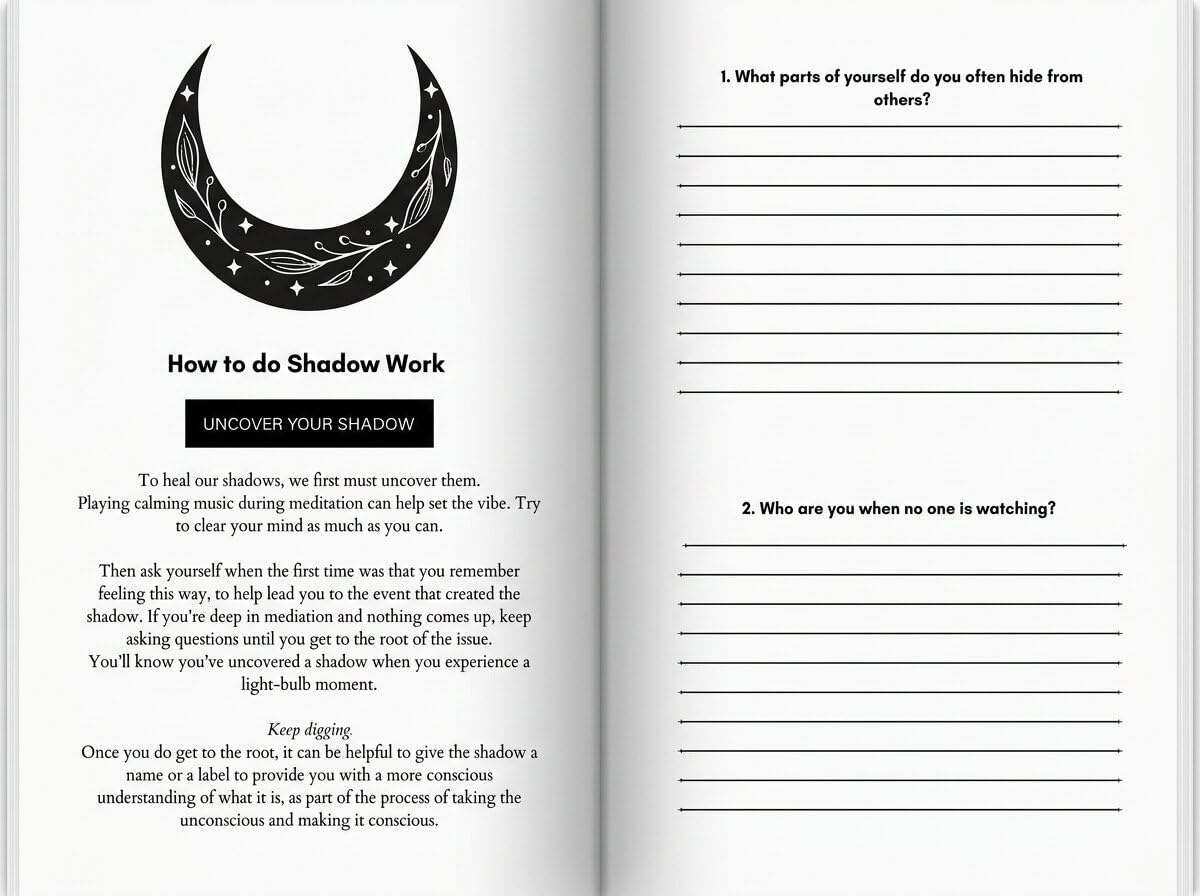 Carl Jung-Based Shadow Work Journal and Workbook for Deep Healing: Guided Prompts for Emotional Healing, Trauma Recovery, and Mindful Living