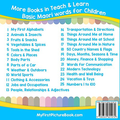 My First Maori Alphabets Picture Book with English Translations: Bilingual Early Learning & Easy Teaching Maori Books for Kids (Teach & Learn Basic Maori words for Children)