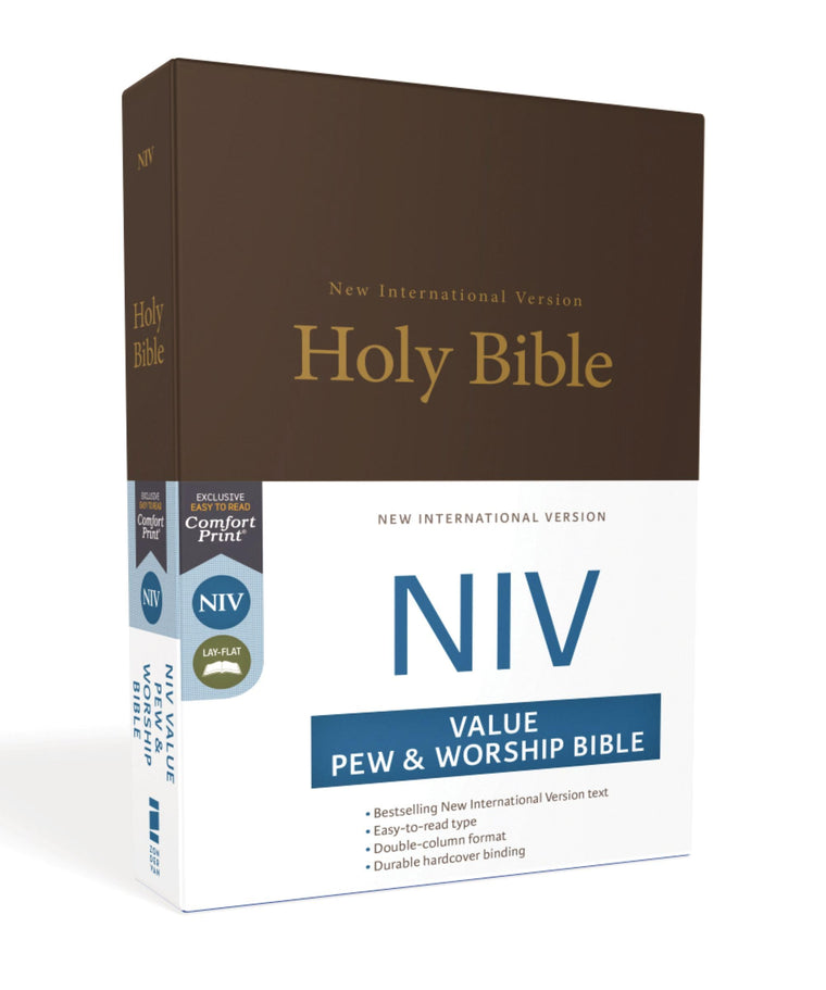 NIV, Church Bible (Value Pew Bible), Hardcover, Brown