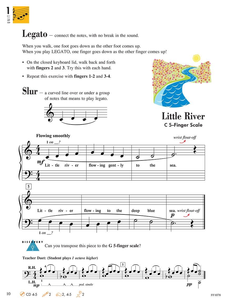 Piano Adventures: Lesson Book - Level 1, 2nd Edition  Beginner Piano Method Book  Sheet Music Songbook with Chords and Grand Staff Reading  Faber Piano Method Book for Kids and Adults