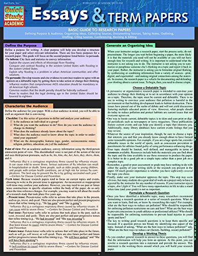 Essays & Term Papers (Quick Study Academic)