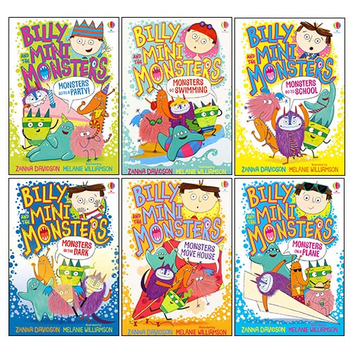 Billy and the Mini Monsters Series Collection 6 Books Set By Zanna Davidson(Monsters go Swimming, Monsters Go Party, Monsters Go To School, Monsters In The Dark, Monsters Move House & Monsters On A Plane)