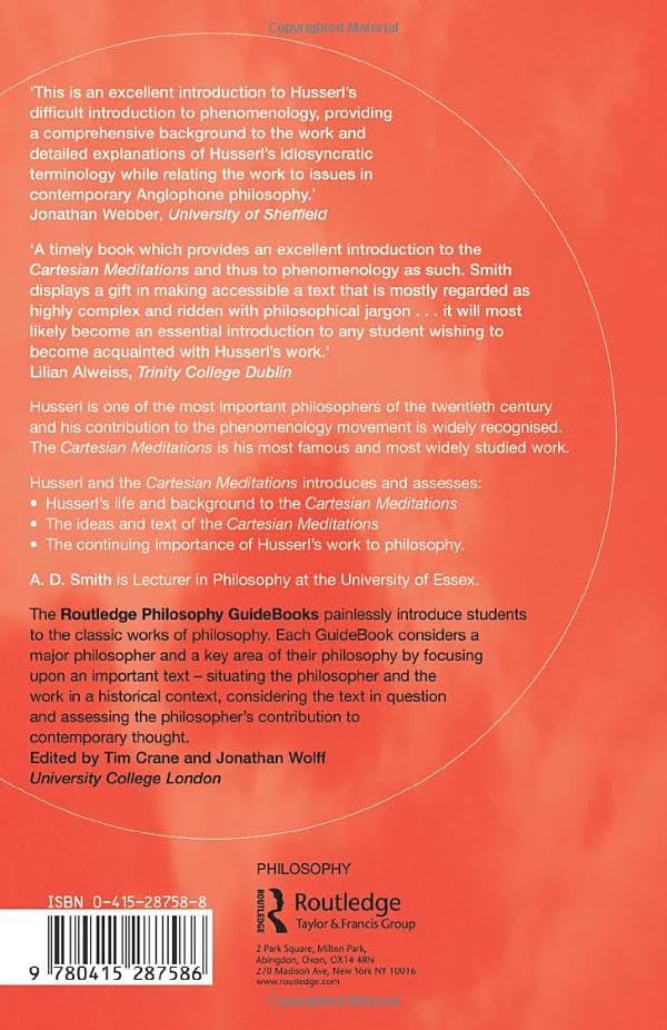 Routledge Philosophy GuideBook to Husserl and the Cartesian Meditations (Routledge Philosophy GuideBooks)