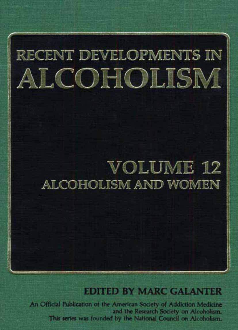 Alcoholism and Women (Recent Developments in Alcoholism, 12)
