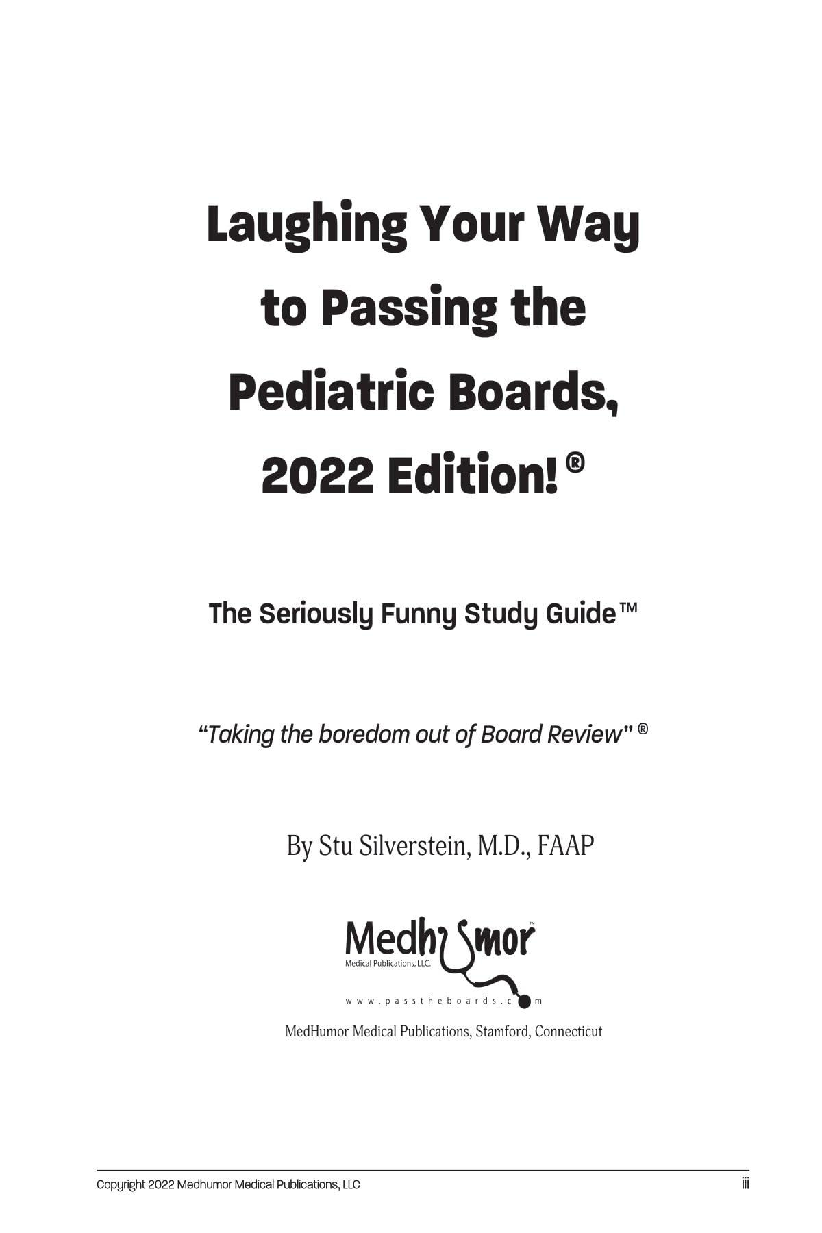 Laughing Your Way to Passing the Pediatric Boards 2022