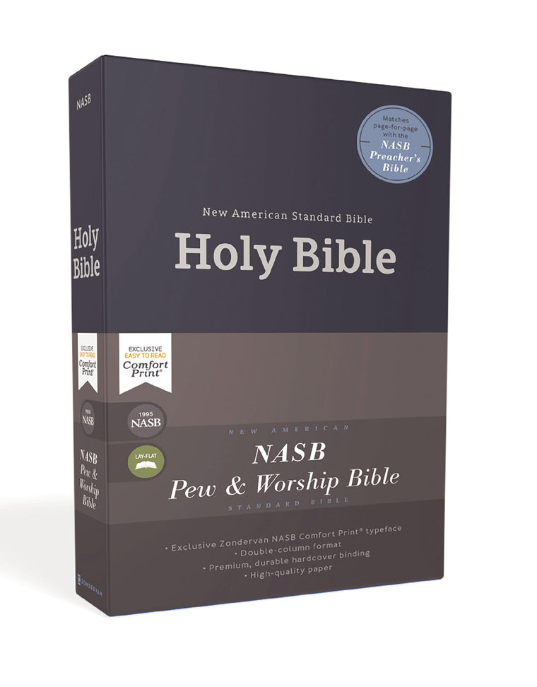 NASB, Church Bible (Pew Bible), Hardcover, Blue, 1995 Text, Comfort Print