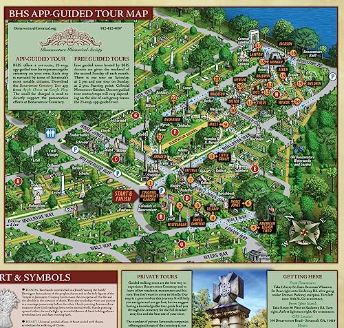 Bonaventure Cemetery Illustrated Map