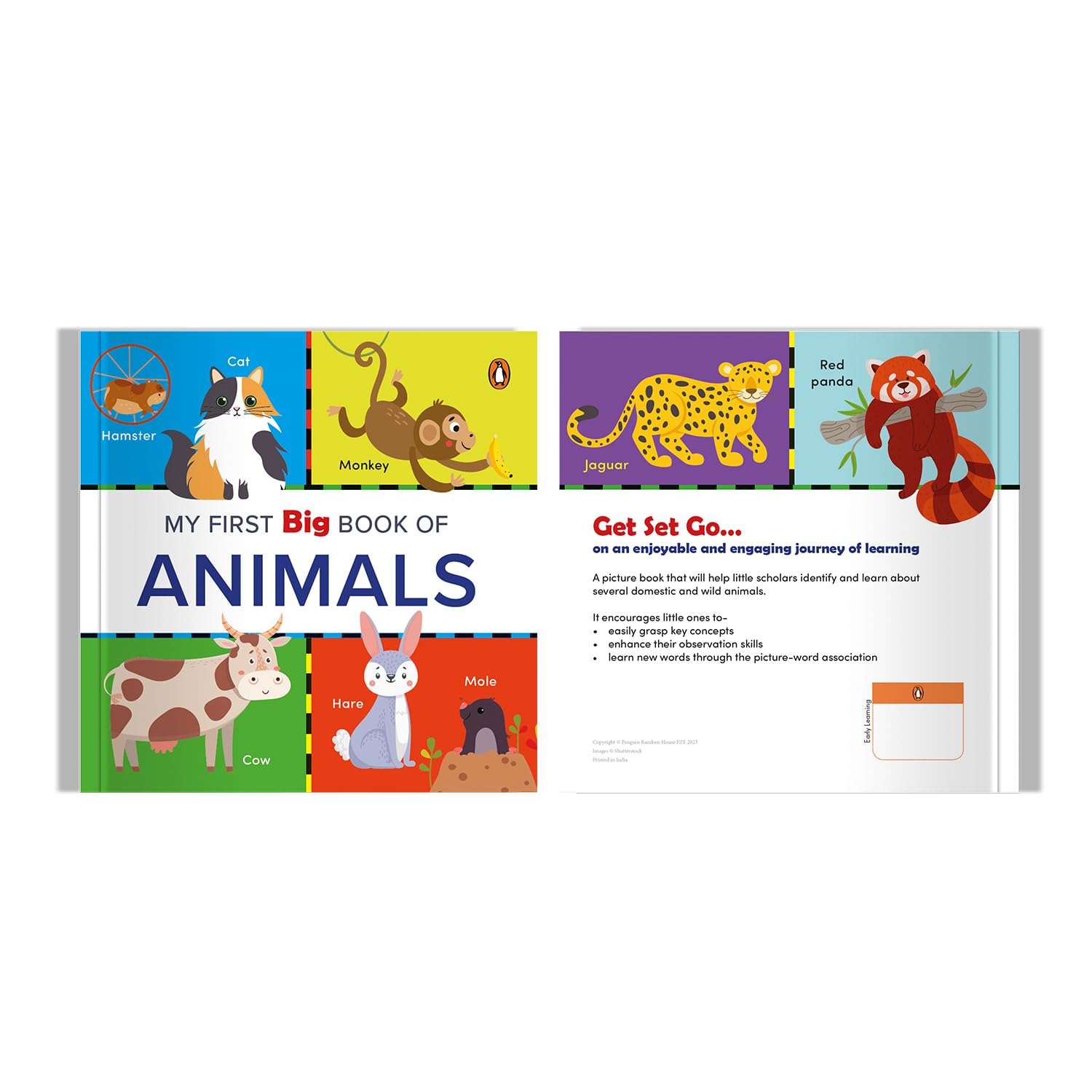My First Big Book of Animals: Illustrated Board Book of Animals for PreSchool Kids, Toddlers  Book for 1+ [Penguin Early Learning Series]