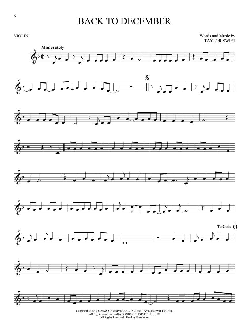 Taylor Swift: for Violin