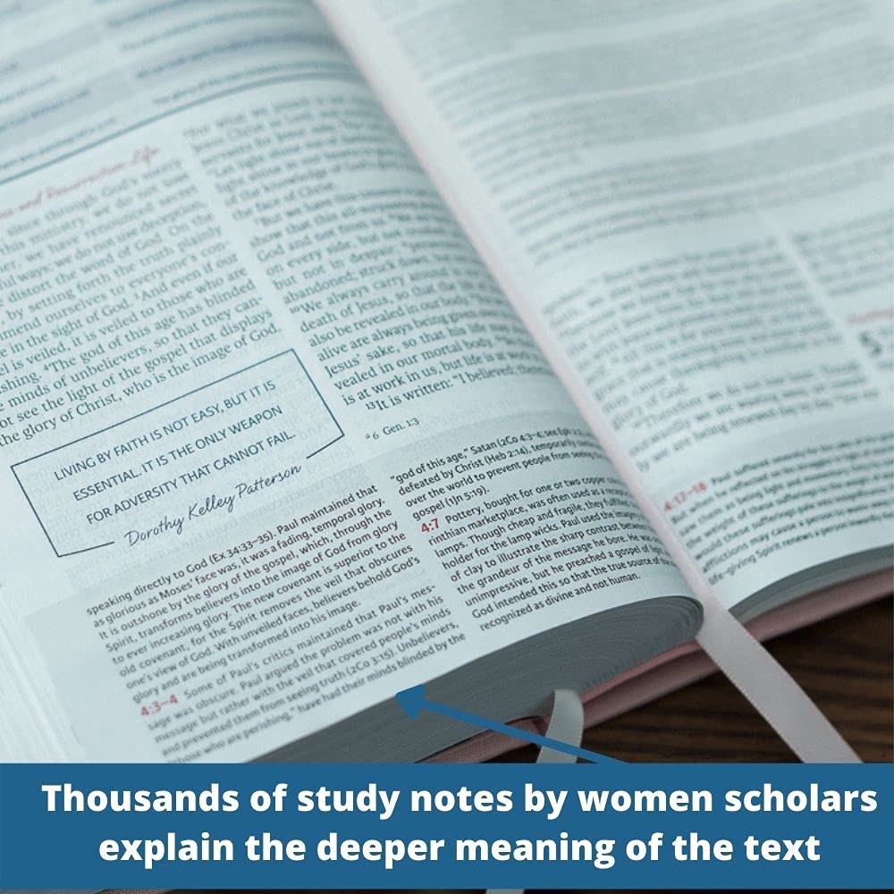 NIV, The Woman's Study Bible, Cloth over Board, Pink, Full-Color, Red Letter, Thumb Indexed: Receiving God's Truth for Balance, Hope, and Transformation