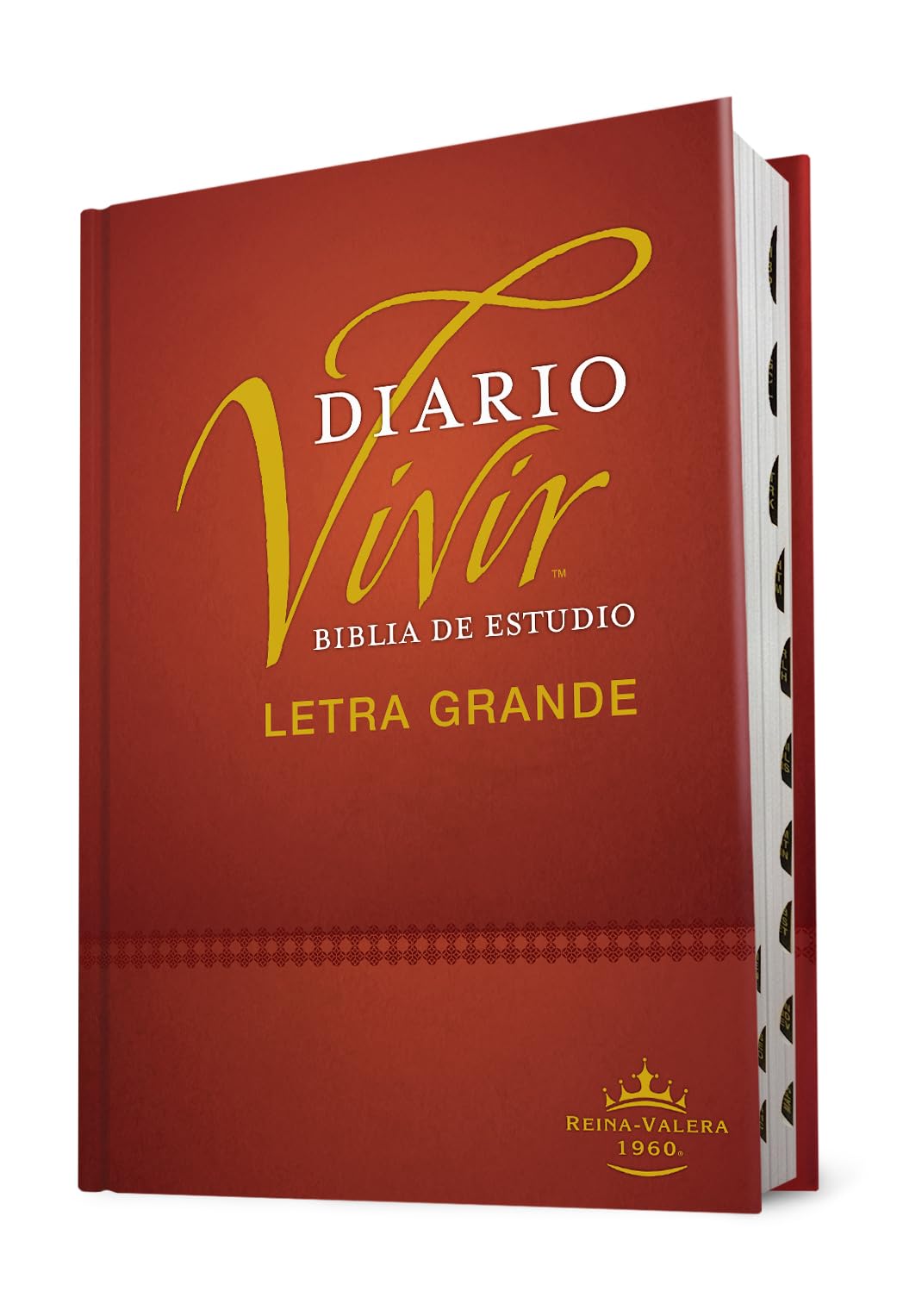 Biblia de estudio del diario vivir RVR60, letra grande (Tapa dura, Índice, Letra Roja) (Spanish Edition)