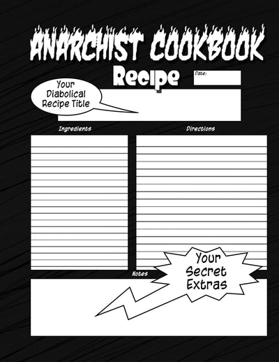 Anarchist Cookbook: The Anarchist Cookbook You Now Want!
