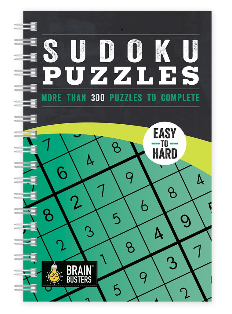 Sudoku: Over 200 Puzzles & Solutions, Easy to Hard Puzzles for Adults, Spiral-Bound (Brain Busters)