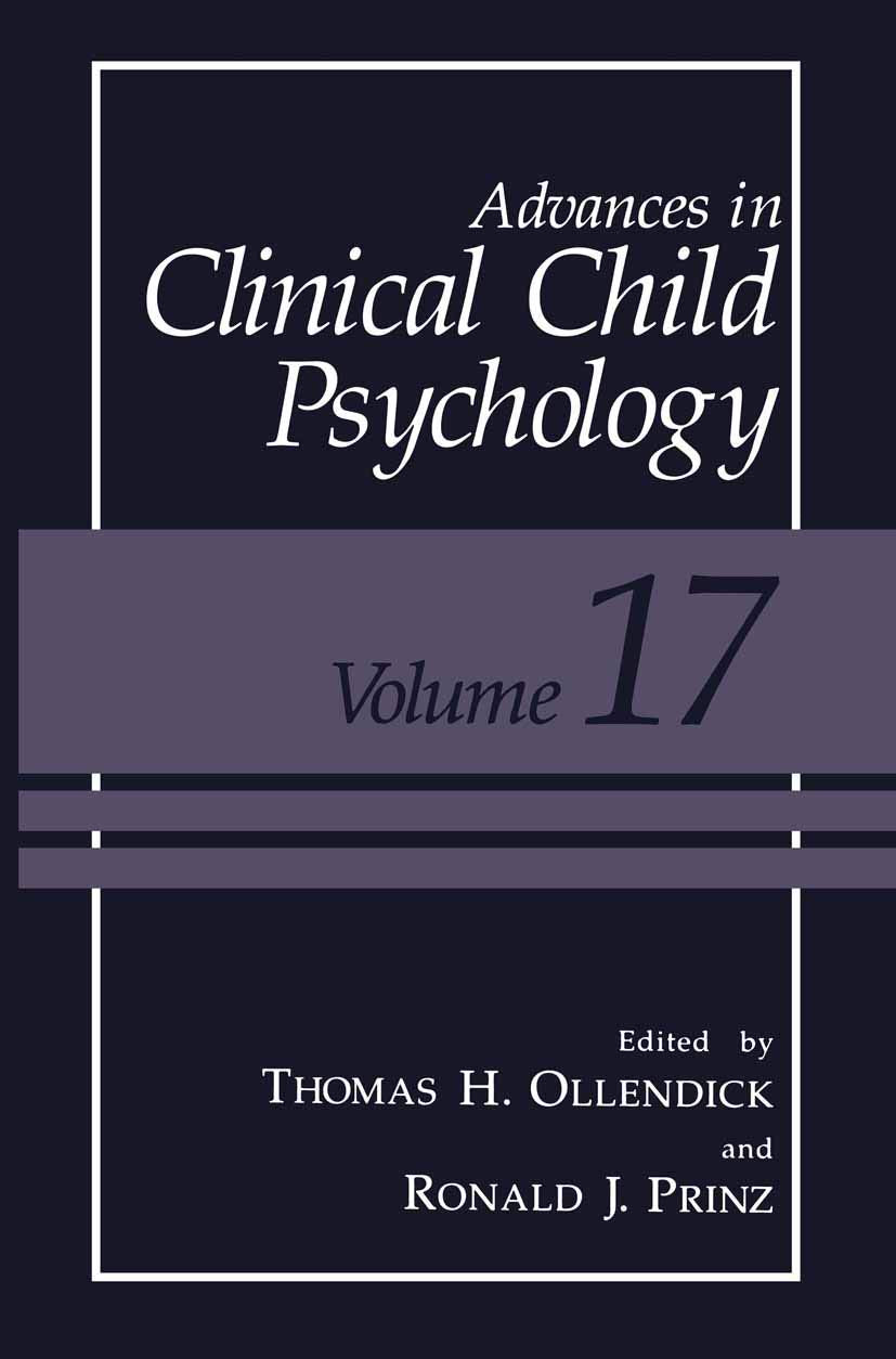 Advances in Clinical Child Psychology (Advances in Clinical Child Psychology, 17)