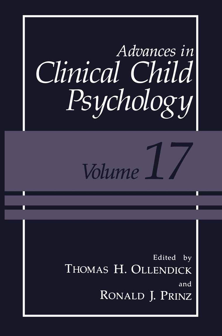 Advances in Clinical Child Psychology (Advances in Clinical Child Psychology, 17)