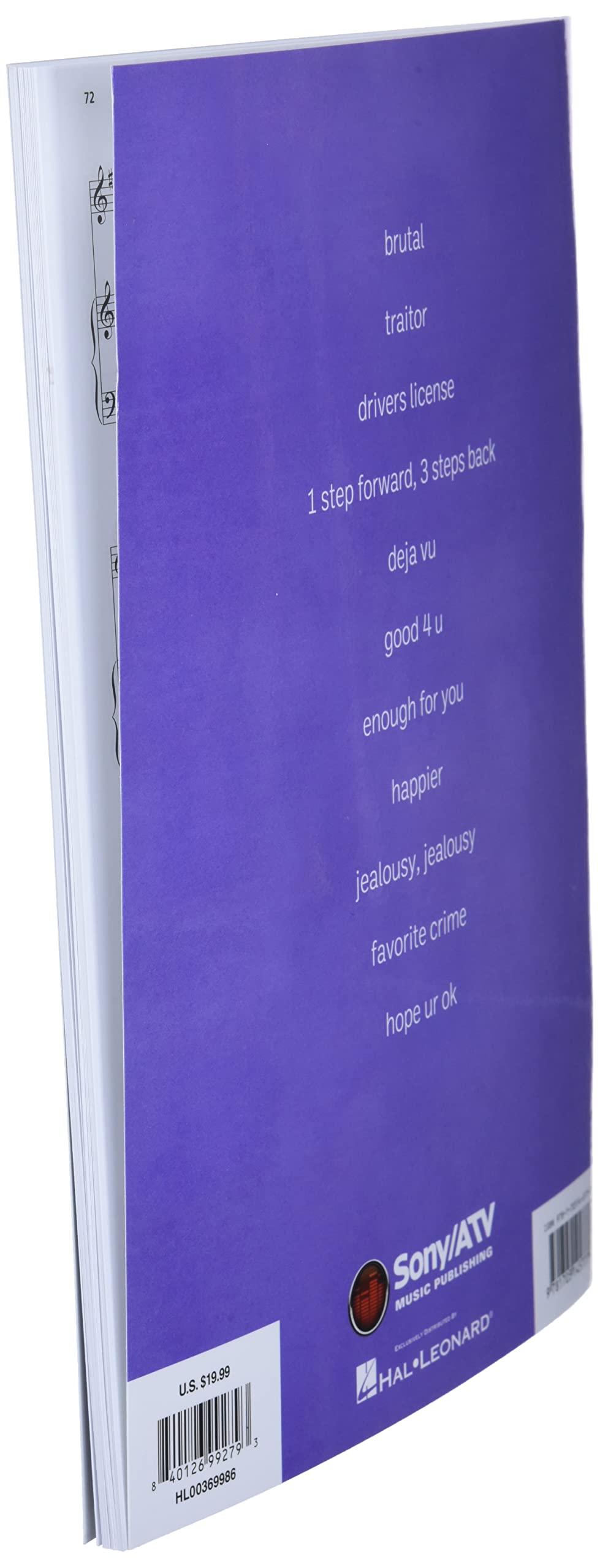 Olivia Rodrigo - Sour: Piano/Vocal/Guitar Songbook