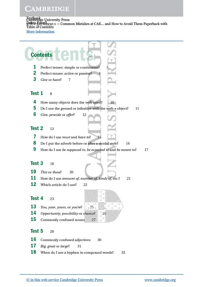 Common Mistakes at CAE...and How to Avoid Them