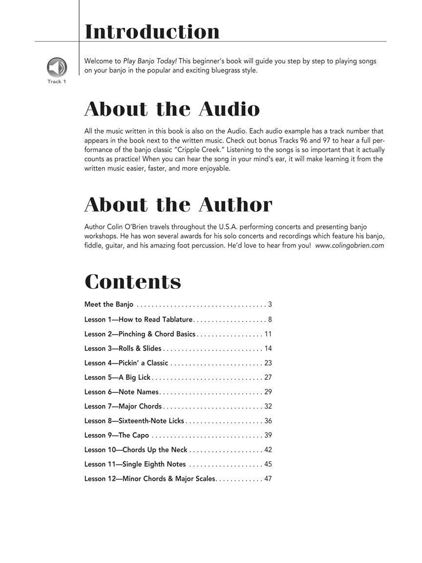 Play Banjo Today! Beginner's Pack: Level 1 Book/CD/DVD Pack