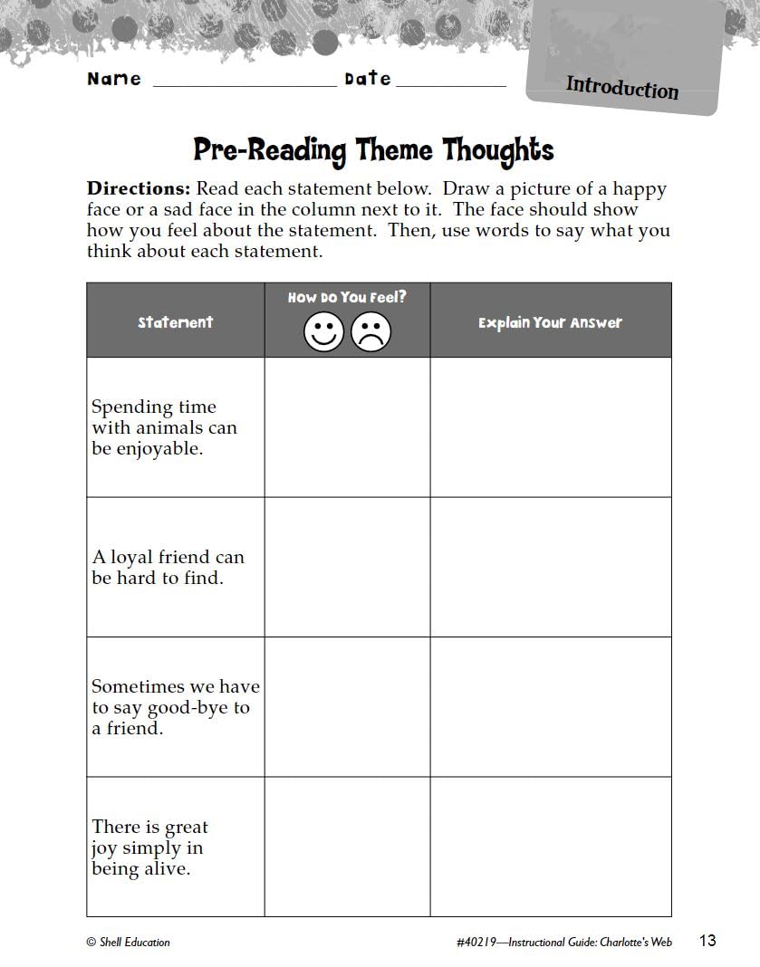 Charlotte's Web: An Instructional Guide for Literature - Novel Study Guide for Elementary School Literature with Close Reading and Writing Activities (Great Works Classroom Resource)