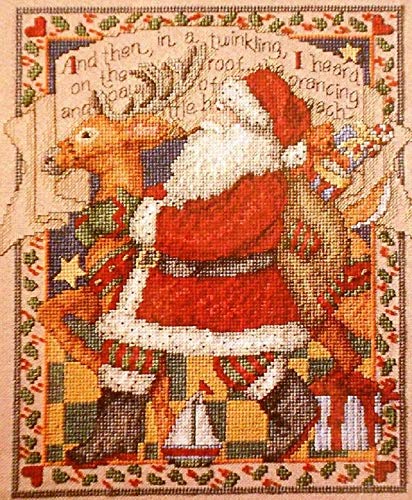 Santa's Great Book-39 Popular Cross-Stitch Portraits Santa C
