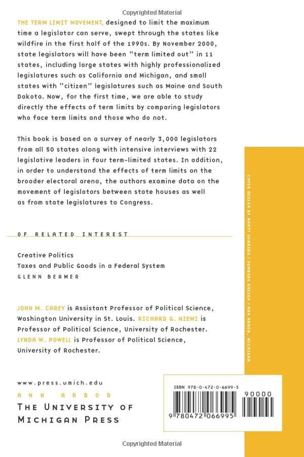 Term Limits in State Legislatures